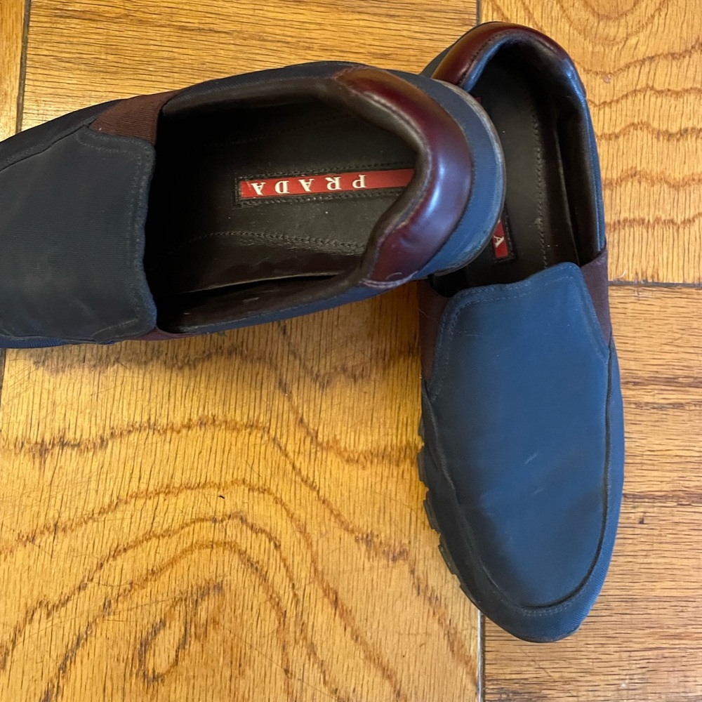 Prada slip on side 8 mens shoes